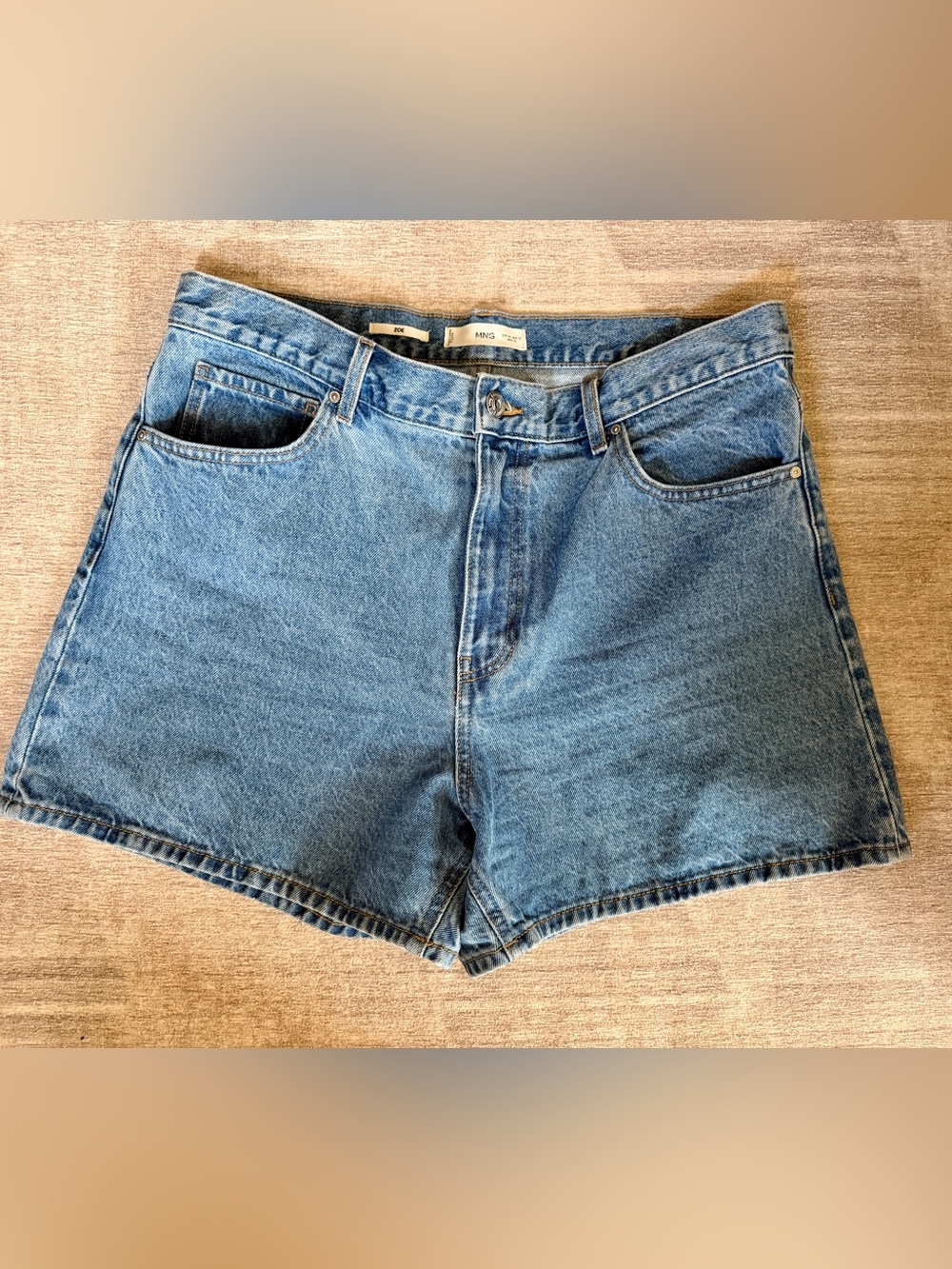 Mango Classic Mid-Blue Denim Shorts